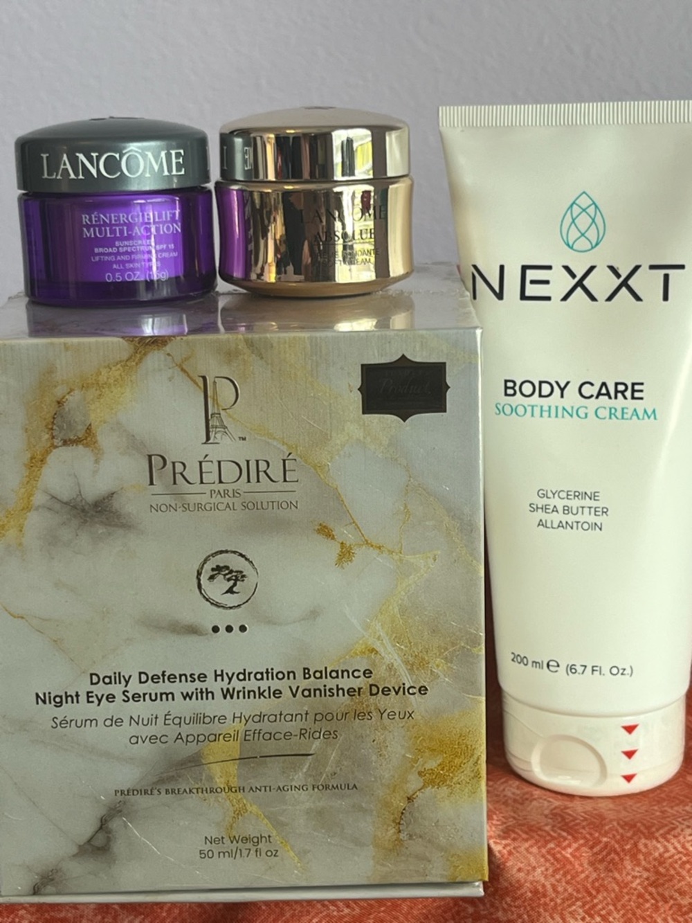 Lancôme Rénergie and Absolue with Nexxt Body Cream & Predire Eye Serum & Device